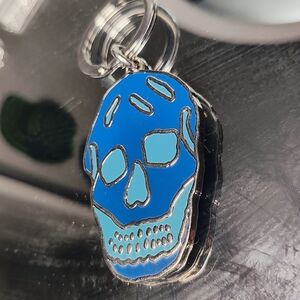 Alexander McQueen Blue and Silver Skull Charm